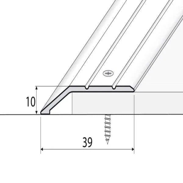 A11 40mm Anodised Aluminium Ramp Profile Size Guide