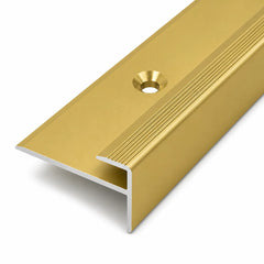 Aluminium LVT Stair Nosing for 5mm Flooring in Gold color