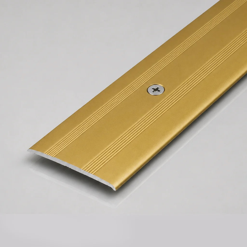 Anodised Aluminium Flat Door Threshold Strip Floor Transition in gold color