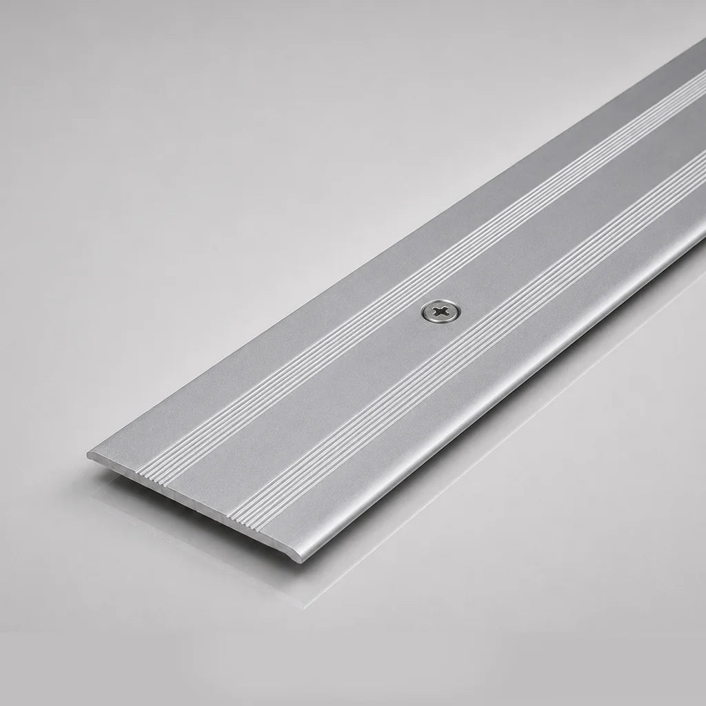 Anodised Aluminium Flat Door Threshold Strip Floor Transition in silver color