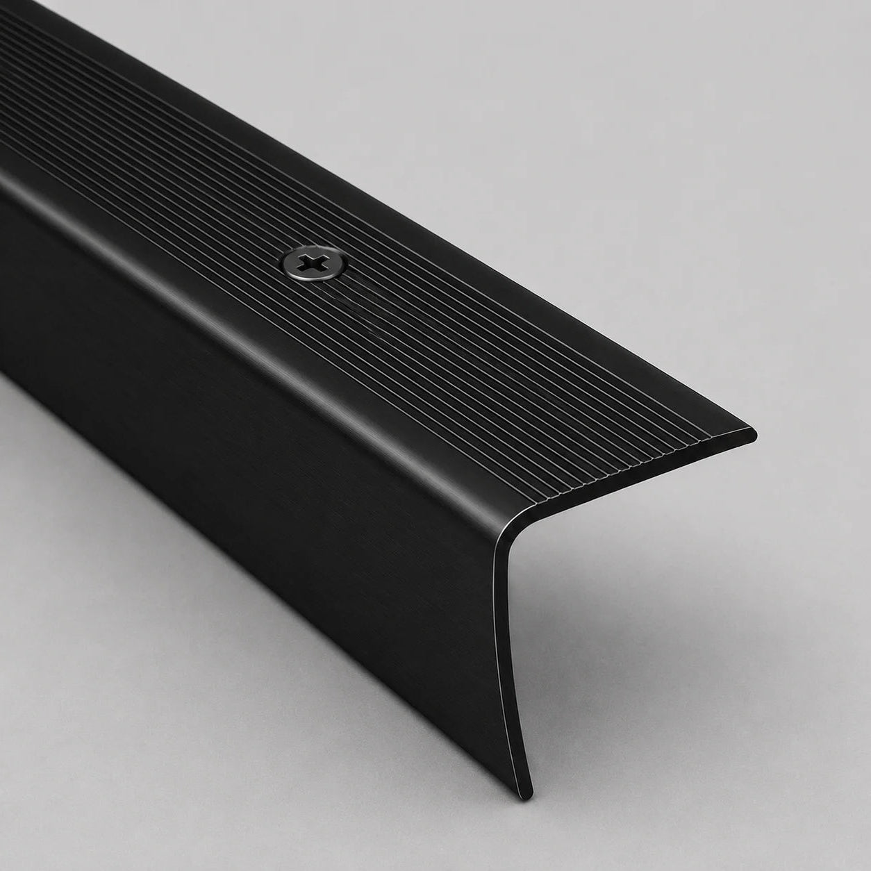 35x35mm Anodised Aluminium Non-Slip Ribbed Stair Nosing Edge Trim Treads in Blak Color