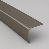 35x35mm Anodised Aluminium Non-Slip Ribbed Stair Nosing Edge Trim Treads in Inox Color
