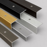 35x35mm Anodised Aluminium Non-Slip Ribbed Stair Nosing Edge Trim Treads Main Image with All Colors