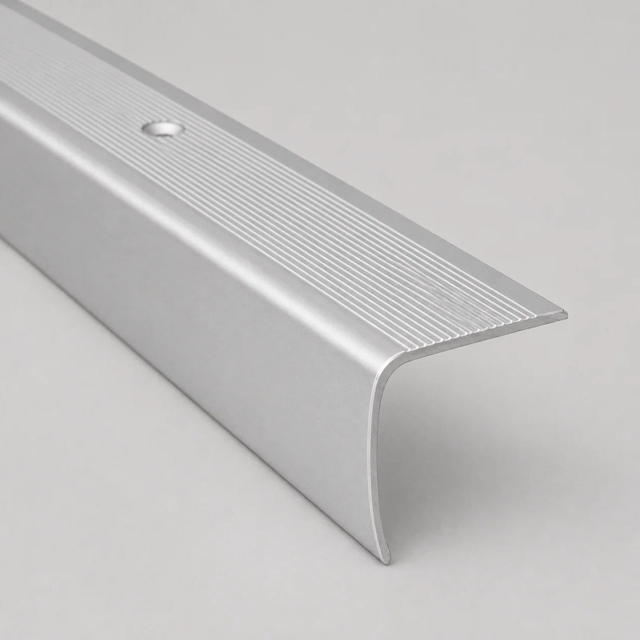 35x35mm Anodised Aluminium Non-Slip Ribbed Stair Nosing Edge Trim Treads in Silver Color