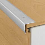 35x35mm Anodised Aluminium Non-Slip Ribbed Stair Nosing Edge Trim Treads Real Use Image