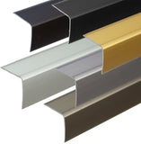 35 x 35mm Anodised Aluminium Non Slip Ribbed Treads Stair Nosing Edge Trim - A41