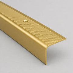 41 x 26.6mm Anodised Aluminium Non Slip Ribbed Treads Stair Nosing Edge Trim In Gold Color