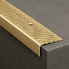41 x 26.6mm Anodised Aluminium Non Slip Ribbed Treads Stair Nosing Edge Trim Real Usage Image