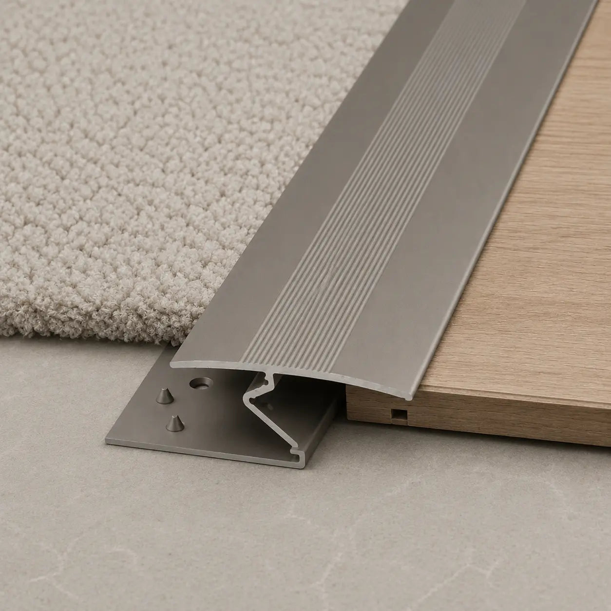C69 35mm Anodised Aluminium Z Carpet Profile inox