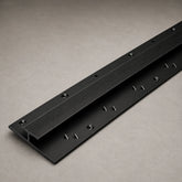 20mm Anodised Aluminium Twin Grip Carpet Cover Strip, Dual Edge Joiner with Screws in Black Color