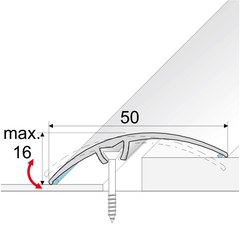 Anodised Aluminium Door Threshold Strip - A65 50mm