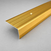 Anodised Aluminium Non Slip Ribbed Treads Stair Nosing Edge Trim-40x25mm_Gold Product