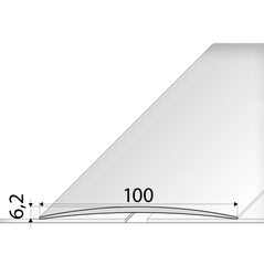 Anodised Aluminium Self-Adhesive Door Threshold – A72 100mm - StairNosingUK