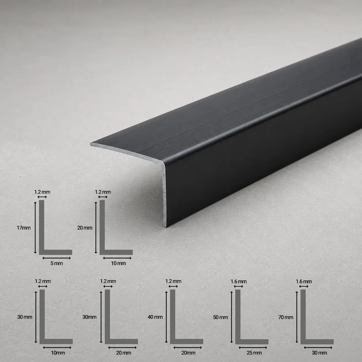 Anthracite-PVC-Corner-Angle-Trim-90-Plastic-Equal--Unequal-Edge-Protector_Product-1-Sizes Image