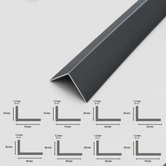 Anthracite PVC Corner Angle Trim available sizes