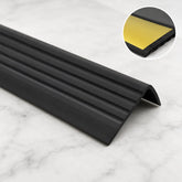 40x25mm Self-Adhesive Non-Slip PVC Stair Nosing In Black Color