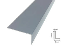 Dark Grey PVC Corner Trim – 90° Equal & Unequal Edge Protector