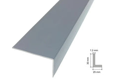Dark Grey PVC Corner Trim – 90° Equal & Unequal Edge Protector