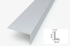PVC Edge Protector Trim – Light Grey 90° Corner Angle, Equal & Unequal