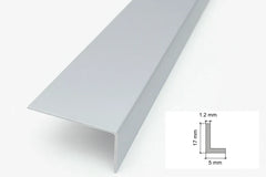 PVC Edge Protector Trim – Light Grey 90° Corner Angle, Equal & Unequal