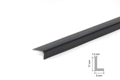 Anthracite PVC Corner Trim 17mm x 5mm x 1.2mm