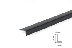 Anthracite PVC Corner Trim 30mm x 10mm x 1.2mm