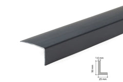 Anthracite PVC Corner Trim 50mm x 25mm x 1.6mm
