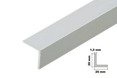 Extruded Aluminium Corner Trim – Anodised, Silver & Gold