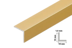 Extruded Aluminium Corner Trim – Anodised, Silver & Gold