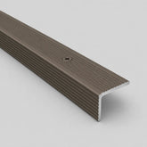 Anodised Aluminium Non-Slip Ribbed Stair Nosing Edge Trim 25x25mm in Champagne Color