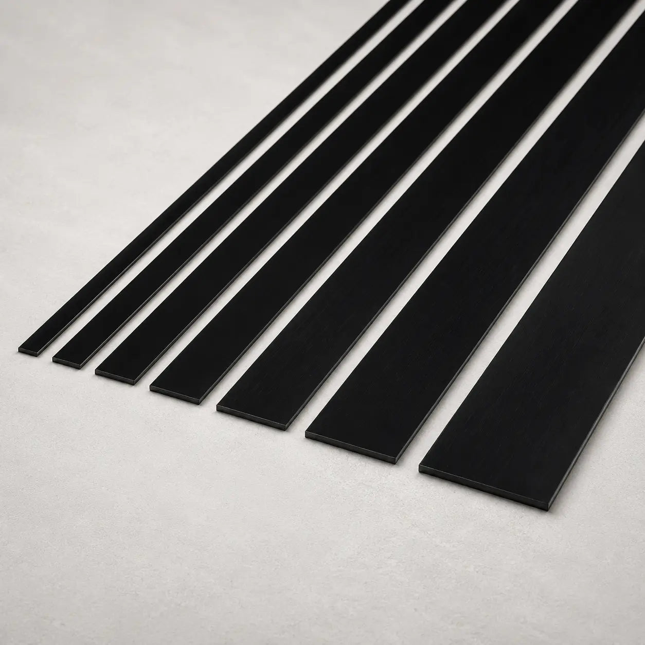 Black PVC Plastic Flat Bar with diffrent available sizes