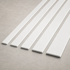 White PVC Plastic Flat Bar with diffrent available sizes