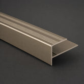 15 x 22mm Push-In Anodised Aluminium Stair Nosing Edge Trim Availabe in Champagne Color
