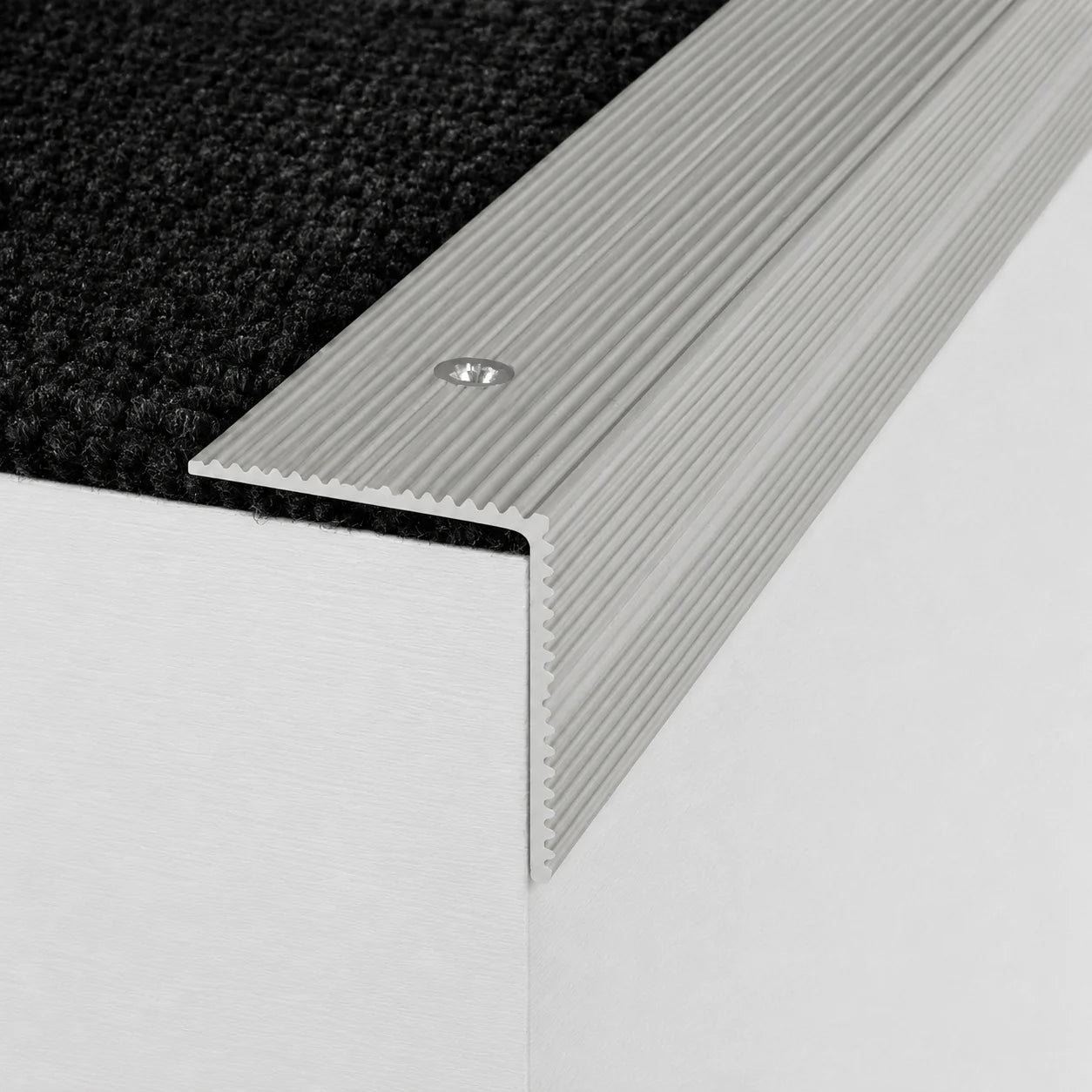 35 x 35mm Screw-Fix Aluminium Stair Nosing Real Usage Image