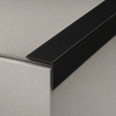 35 x 35mm Self-Adhesive Aluminium Stair Nosing Black color