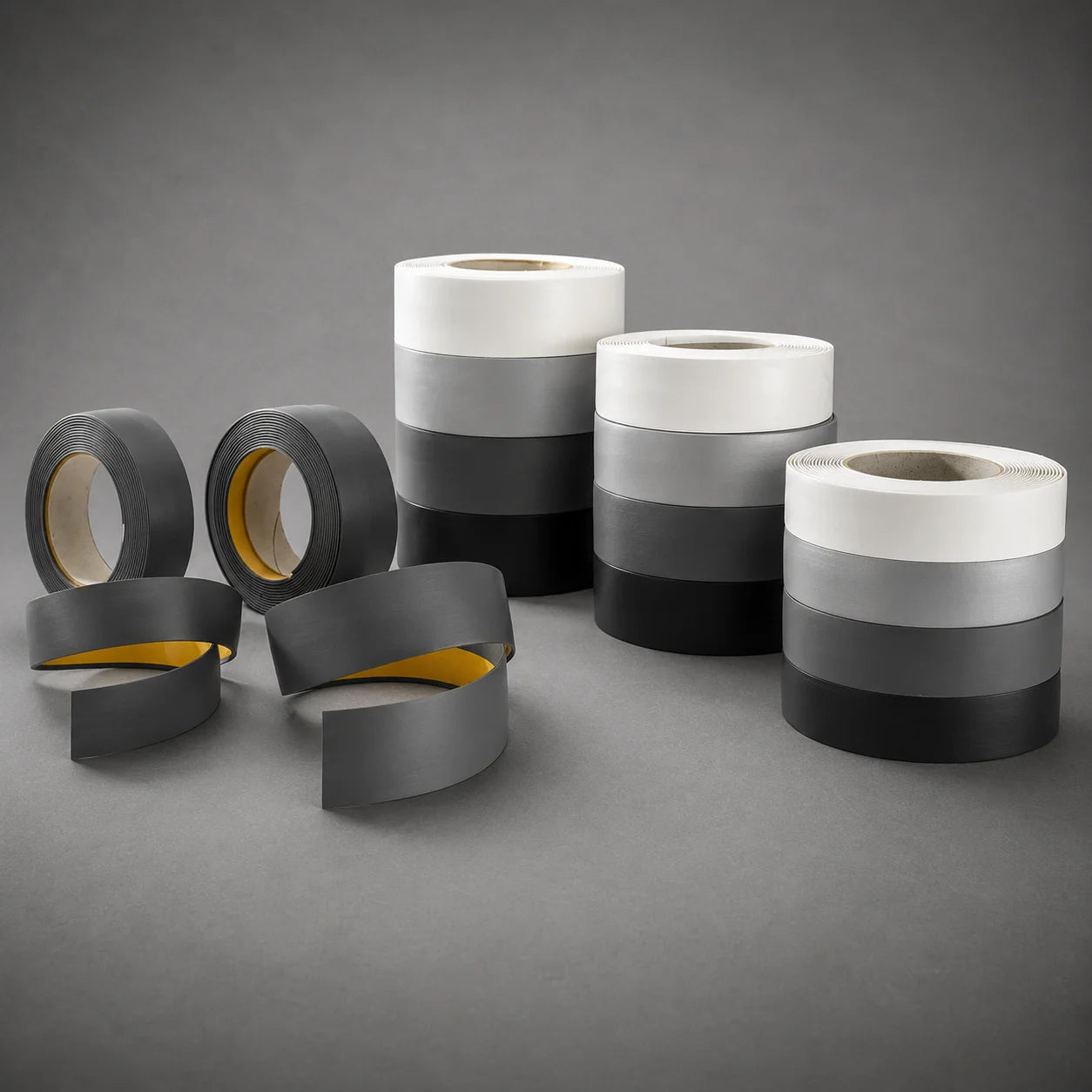 Self-Adhesive PVC Cover Strip Flat Bar Plastic Rolls diffrent color