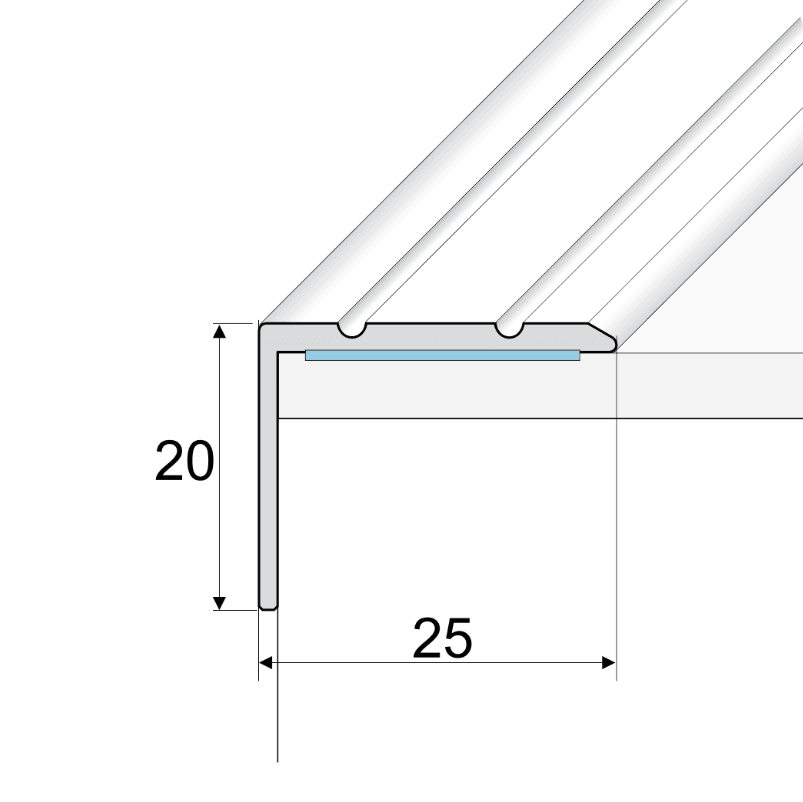 Self‑Adhesive Stair Nosing Diagram