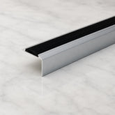 46x30mm Aluminium Stair Nosing with Rubber Insert In Silver Color