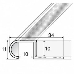 Aluminium Stair Nosing Edge Trim Step Diagram