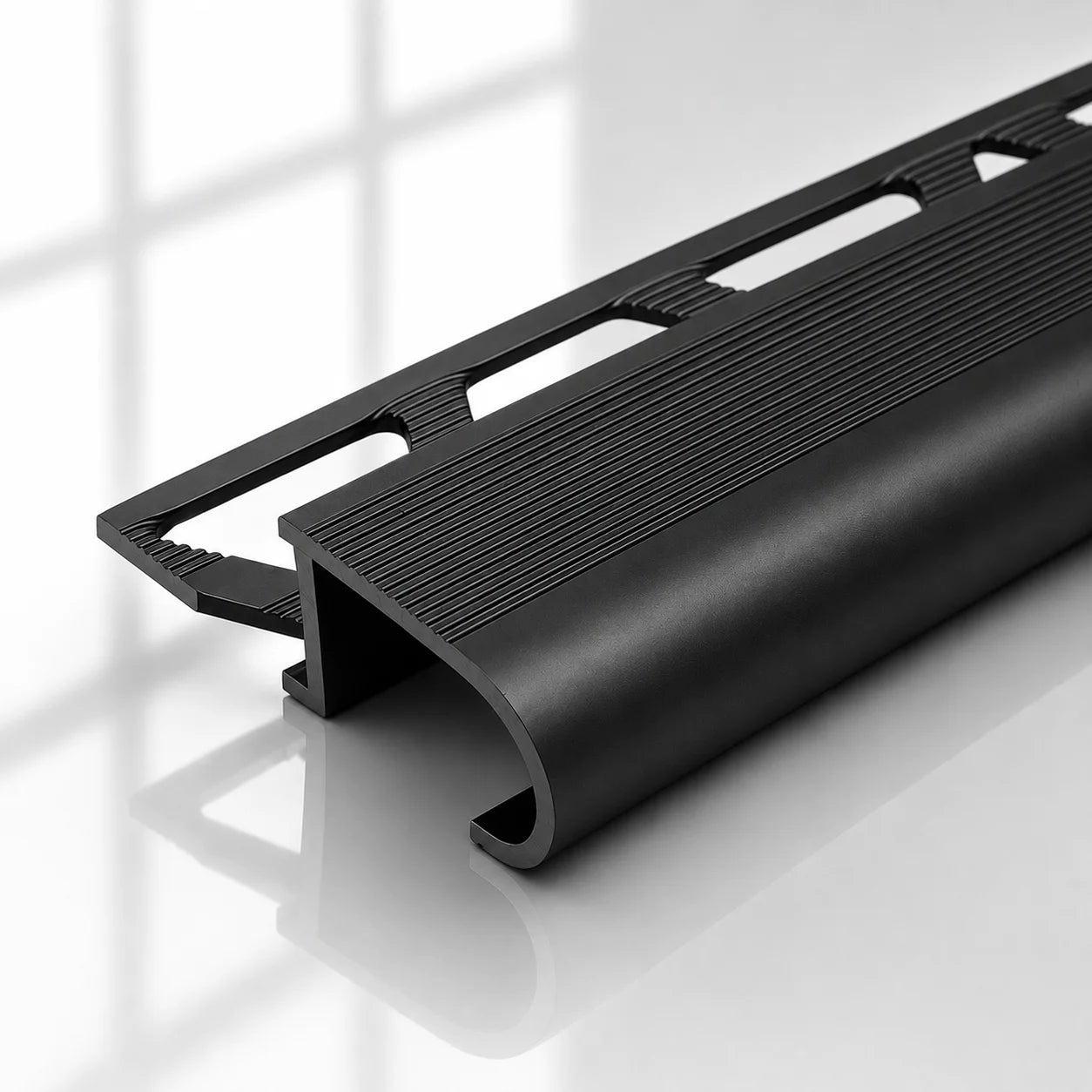 Aluminium Stair Nosing Edge Trim Step in black color