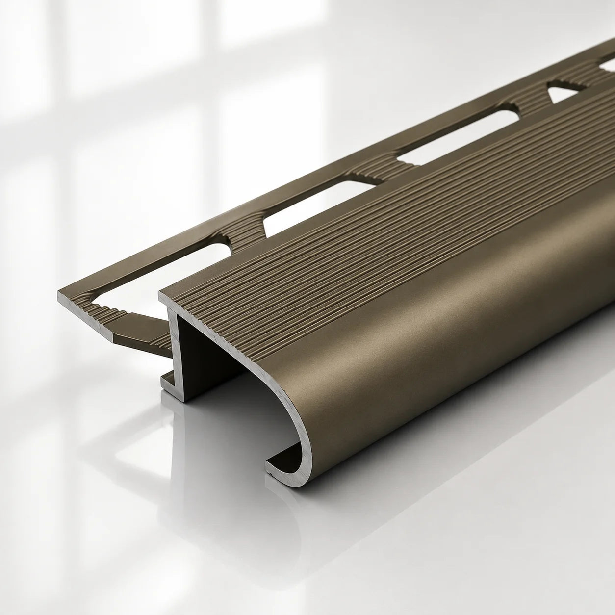 Aluminium Stair Nosing Edge Trim Step in champagne color