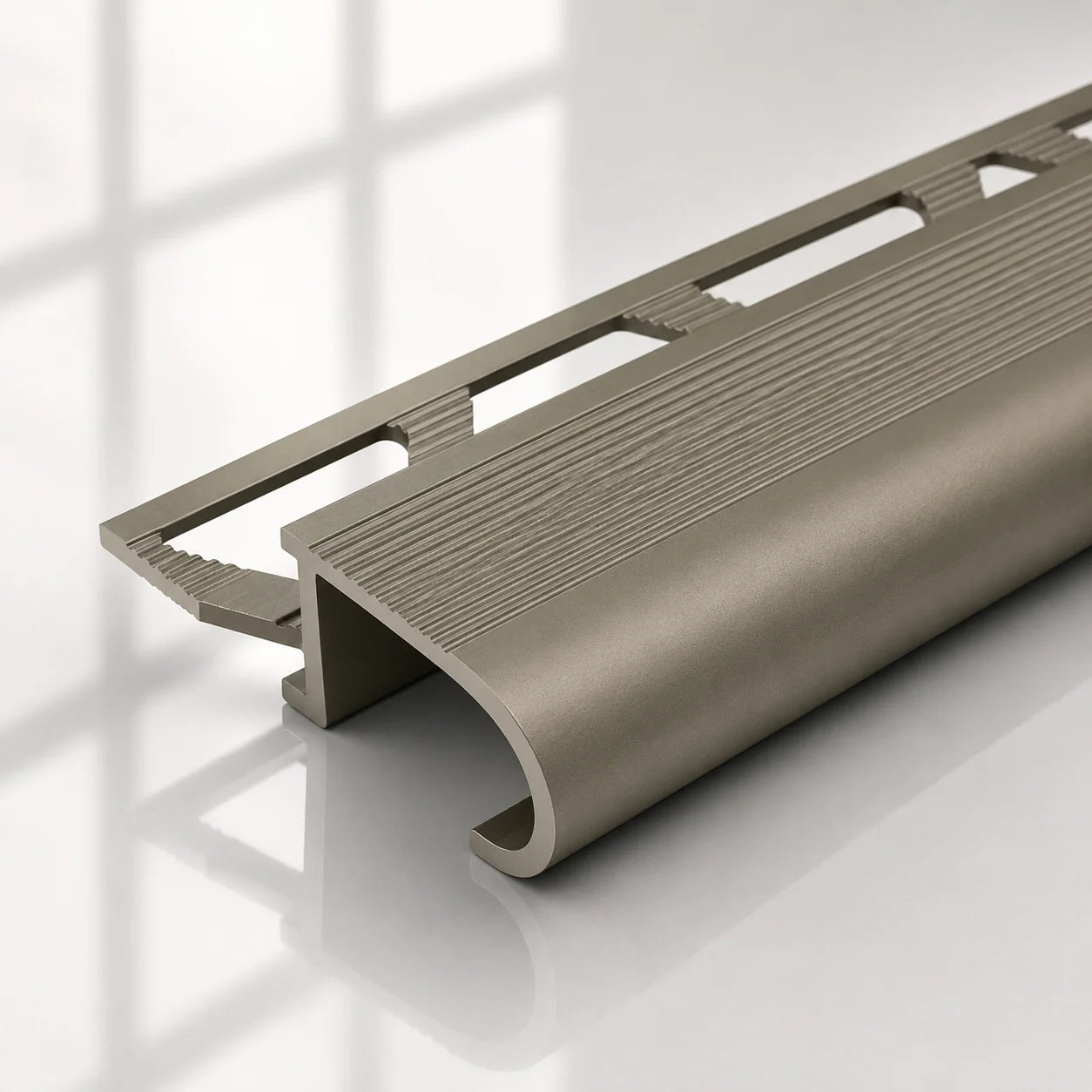 Aluminium Stair Nosing Edge Trim Step in inox color