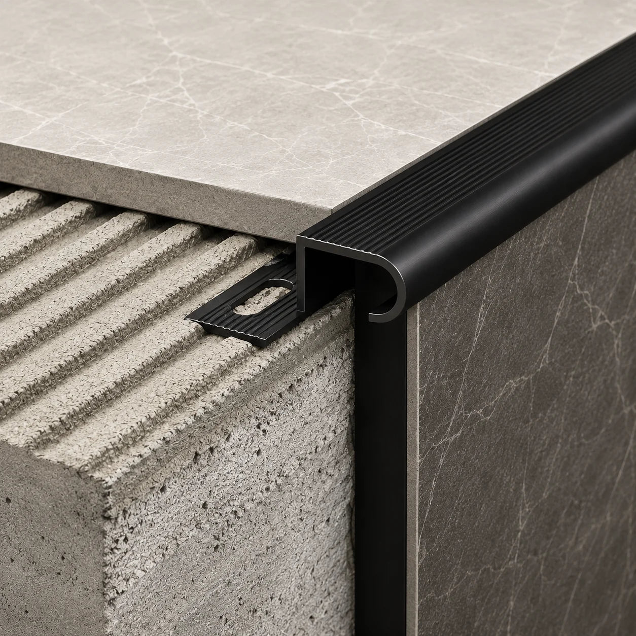 Aluminium Stair Nosing Edge Trim Step real useof products