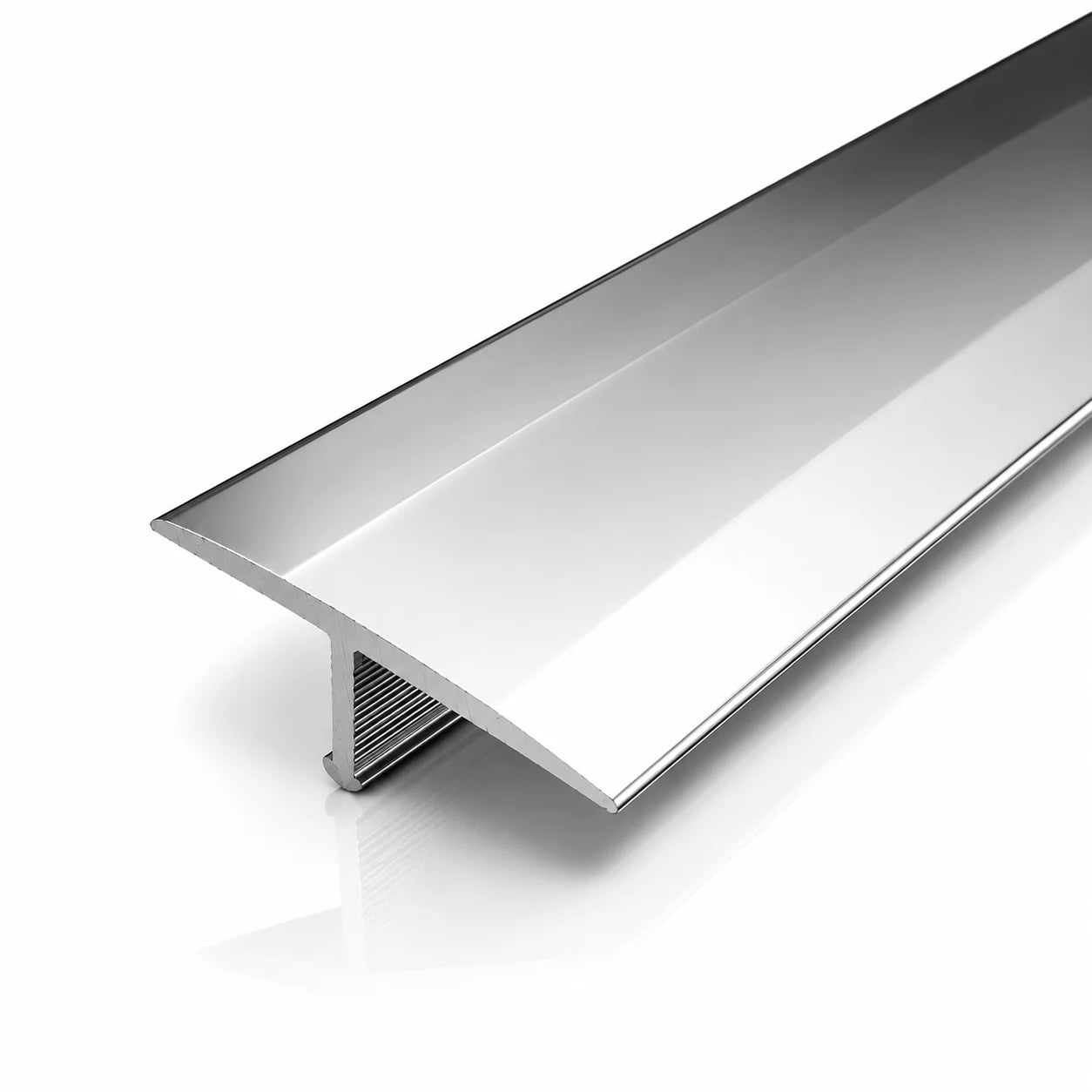 Aluminium T Bar Threshold Trim Transition Strip For Tiles in electro polished color