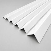 Diffrent size White_PVC_Corner_Angle_Trim_90_Plastic_Equal_Unequal_Edge_Protector