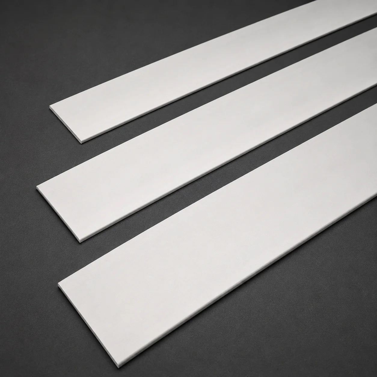 3 diffrent size White_PVC_Flat_Architrave_Trim_Plastic_Bar_Strip