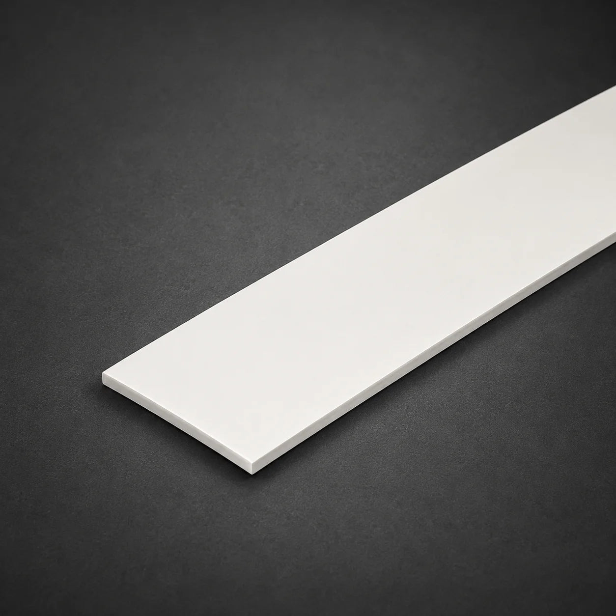White PVC Flat Architrave Trim Plastic Bar Strip