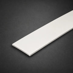 White PVC Flat Architrave Trim Plastic Bar Strip