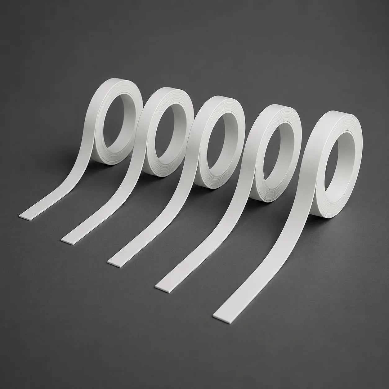 diffrent size White_PVC_Flat_Architrave_Trim_Plastic_Bar_Strip_Rolls