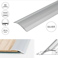Silver A48 41mm Aluminium Self Adhesive Door Threshold Ramp